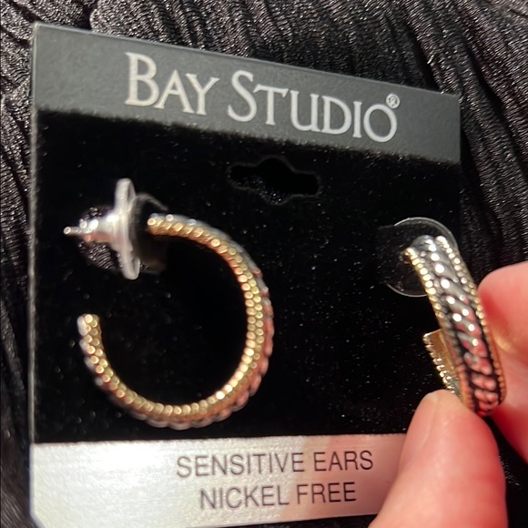 3/$15 Bay Studio Gold and Silver Hoop Earrings - Picture 4 of 5
